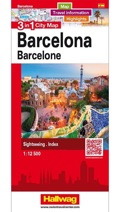 Barcelona - barcelone 3 in 1 city map