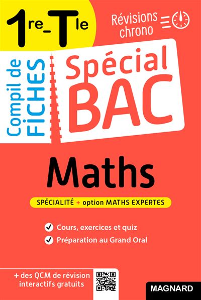 Spécial Bac Compil de Fiches Maths 1re, Tle Bac 2026 Tout le programme de Maths 1re et Tle en 100 fiches visuelles - Vito Punta - Magnard - broché - Scolaire / Universitaire - Magnard