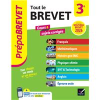 Prépabrevet - Tout le nouveau brevet 2026 - 3e (toutes les matières)