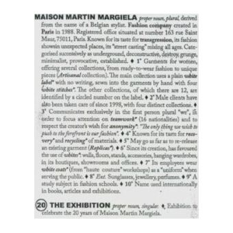 MAISON MARTIN MARGIELA 20 THE EXHIBITION - broché - Kaat