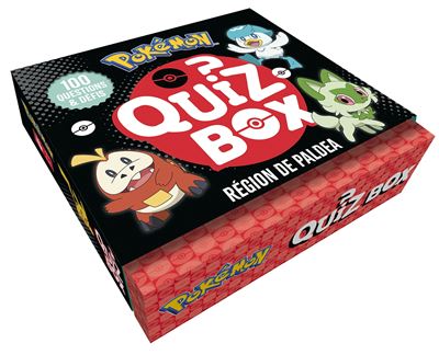 Coffret Pokémon - Quiz box - 100 questions sur les Pokémon de Paldéa - The Pokémon Company - Hachette Jeunesse - Jeux livres objets