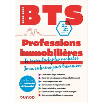 TOUT LE BTS PROFESSIONS IMMOBILIERES 1RE ET 2E ANNEE - 1