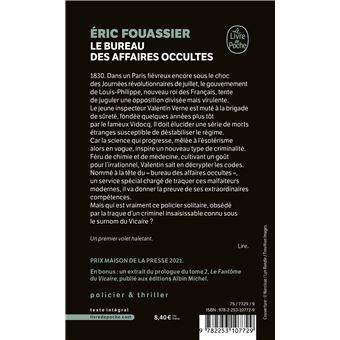 Le Bureau des affaires occultes (Tome 1), Éric Fouassier