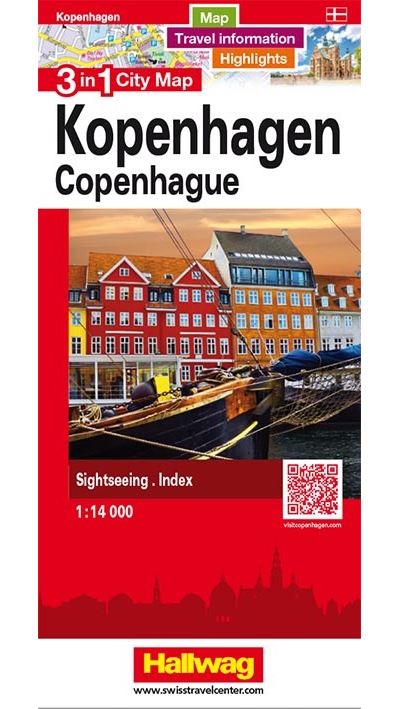 Kopenhagen - copenhague 3 in 1 city map