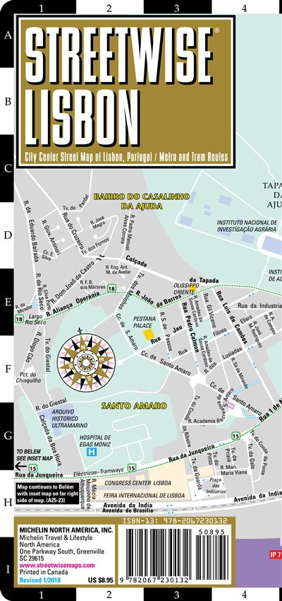 Streetwise lisbon map