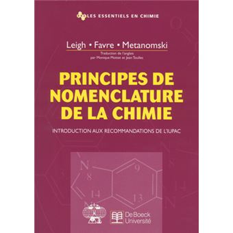Principes de nomenclature de la chimie - 1