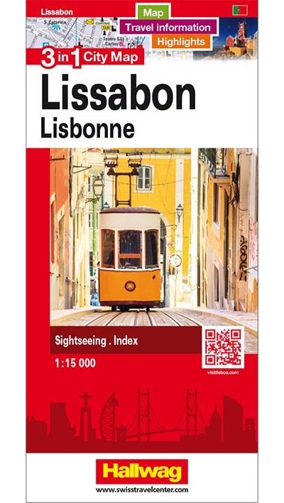 Lissabon - lisbonne 3 in 1 city map
