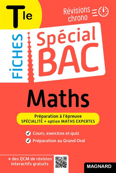 Spécial Bac Fiches Maths + Maths Expertes Tle Bac 2026 Tout le programme en 61 fiches, mémos, schémas bilans, exercices et QCM - Vito Punta - Magnard - broché - Scolaire / Universitaire - Magnard