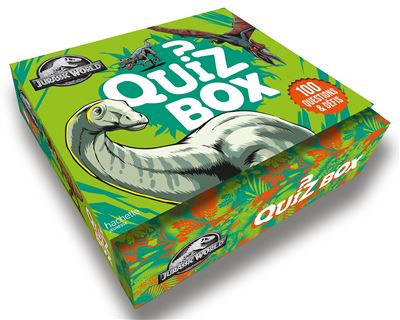 Coffret Jurassic World - Quiz box - 100 questions et défis sur les dinosaures - Universal Studios - Hachette Jeunesse - Jeux livres objets