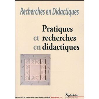 Recherches en Didactiques, n°21/mai 2016 - 1