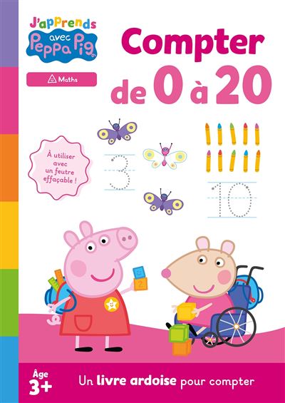 Peppa Pig - J'apprends avec Peppa - Compter de 0 à 20 -  Collectif - broché