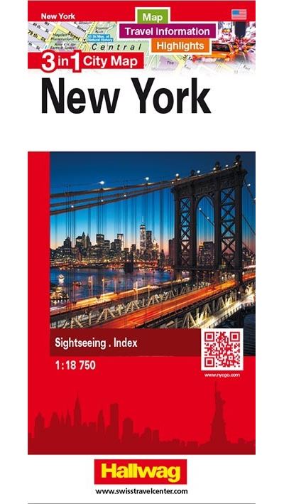 New york 3 in 1 city map