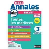 Maxi Annales Brevet 2026 - Corrigé