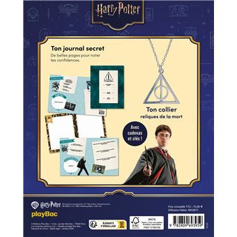 Harry Potter - Mon journal secret reliques de la mort avec pendentif