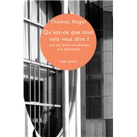 Qu'est-ce que tout cela veut dire ?