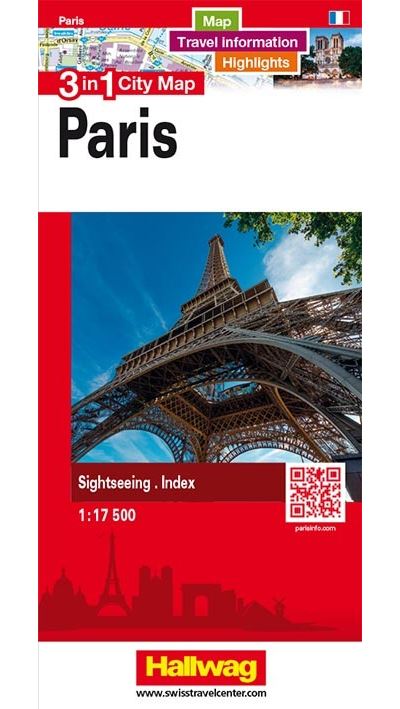 Paris 3 in 1 city map