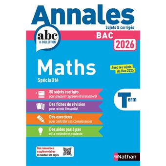 Annales Bac Maths Term. 2026 - Corrigé