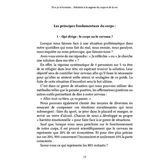Et si je m'écoutais... Initiation à la sagesse du corps et de la vie
