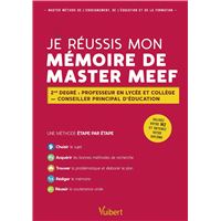 Je réussis mon mémoire de Master MEEF