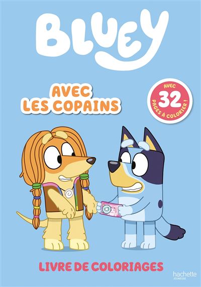 Bluey - : Bluey - Avec les copains - Livre de coloriages