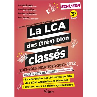 La LCA des (très) bien classés pour les ECNi/EDN - 1