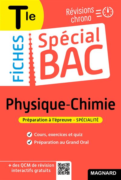 Spécial Bac Fiches Physique Chimie Tle Bac 2026 Tout le programme en 60 fiches, cours ultra-visuel, schémas bilans, exercices, quiz et Grand oral - Christian Mariaud - Magnard - broché - Scolaire / Universitaire - Magnard