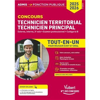 Concours Technicien territorial - Technicien principal - Catégorie B - Tout-en-un - 1