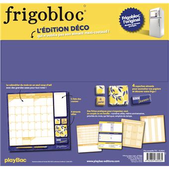 Frigobloc Mensuel 2023 Déco bleu (de janv. à déc. 2023) - édition limitée -  Calendrier d'organisation familiale - XXX - Librairie L'Armitière