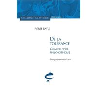 De la tolérance. Commentaire philosophique