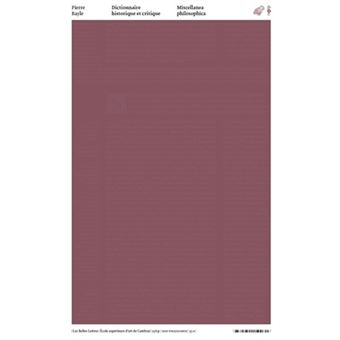 Dictionnaire historique et critique - 1