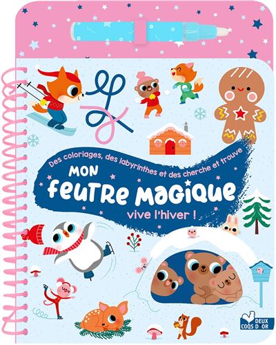 Mon feutre magique Vive l'hiver ! - Bérengère Staron - Deux Coqs D'or - cartonné - Document jeunesse