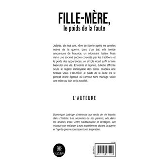 Fille-mère, le poids de la faute