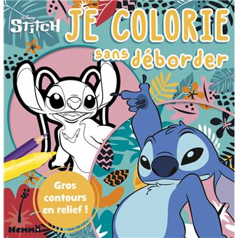 Lilo et Stitch - Disney Stitch - Je colorie sans déborder - Gros contours en relief ! - 1