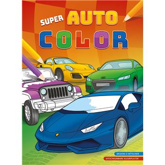 Livre de coloriage VOITURES : Cahier de coloriage enfant de 5 à 12 ans - 20  véhicules à colorier (modèles en couleur) - Coloriage voitures de sport,  Supercar, Vintage, tout pour ravir