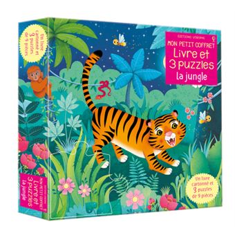 Mon petit coffret Livre et puzzles - La jungle - 1