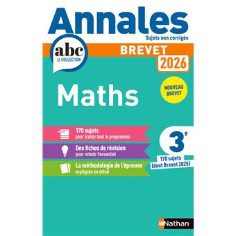 Annales Brevet Maths 2026 - NC - 1
