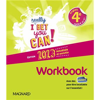I Really Bet You Can! Anglais 4e (2023) - Workbook - 1