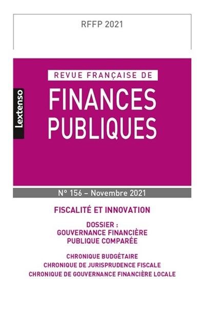 Revue Francaise de Finances Publiques N°156 - Novembre 2021
