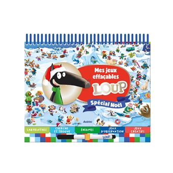 Mes jeux effaçables loup - spécial noël