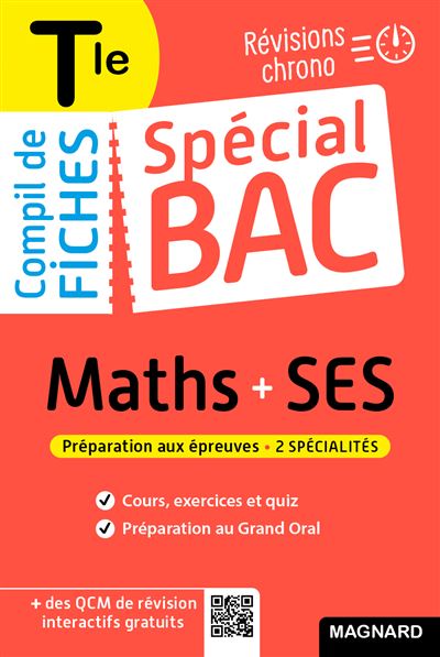 Spécial Bac Compil de Fiches Maths-SES Tle Bac 2026 Tout le programme des 2 spécialités en 120 fiches visuelles - Vito Punta - Magnard - broché - Scolaire / Universitaire - Magnard