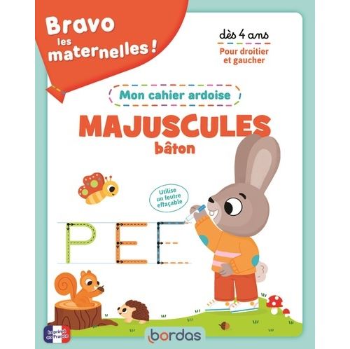 Bravo les maternelles - Mon cahier ardoise - Majuscules bâton - Vanessa Vautier - broché