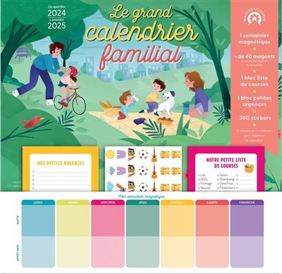Le grand calendrier familial 2024-2025 - Marianne Doubrere - (donnée non spécifiée)