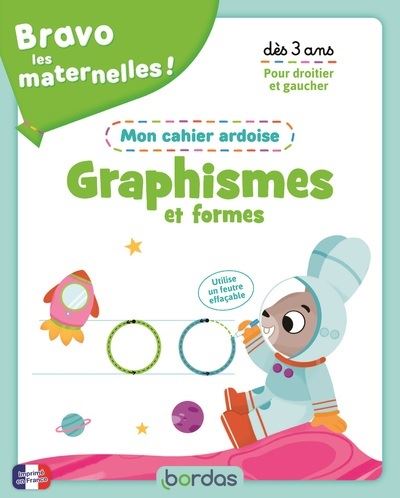 Bravo les maternelles - Mon cahier ardoise - Graphismes et formes - Vanessa Vautier - broché