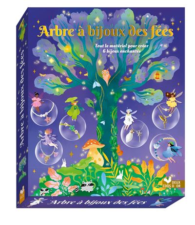 Arbre à bijoux des fées - coffret avec accessoires - Laëtitia Lazerges - Deux Coqs D'or - Coffret - Jeux livres objets - Deux Coqs D'or