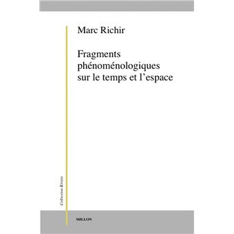 Fragments phenomenologiques sur le temps et l'espace - 1