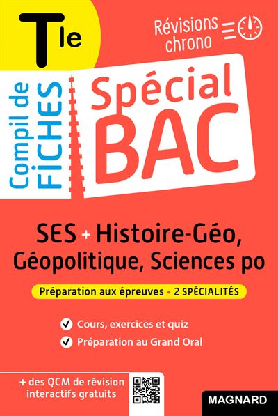 Spécial Bac Compil de Fiches SES Histoire Géo Géopolitique Sciences Po Tle Bac 2026 Tout le programme des 2 spécialités en 114 fiches visuelles - Sophie Mattern - Magnard - broché - Scolaire / Universitaire - Magnard