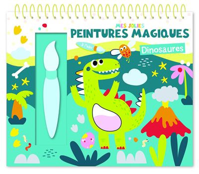 Dinosaures - Mes jolies peintures magiques - Atelier Cloro - 1 2 3 Soleil - broché - Document jeunesse