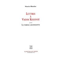 Lettres à Vadim Kozovoï