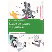 Étude de textes et synthèse