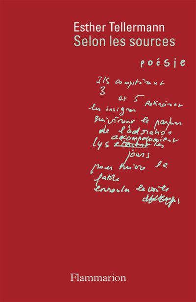 Selon les sources - Esther Tellermann - broché